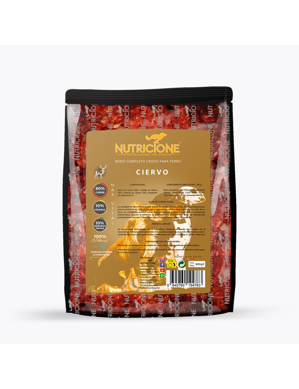 Menú-perro-CIERVO-500g