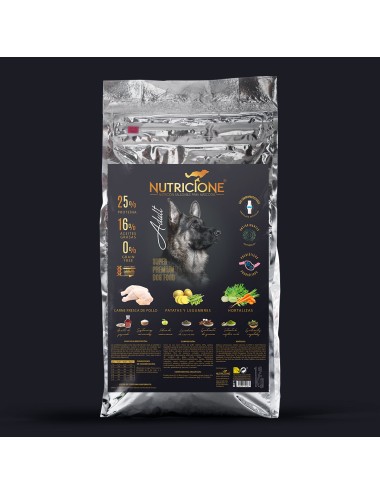 Pienso carne fresca de  pollo para perro adulto, 12kg.