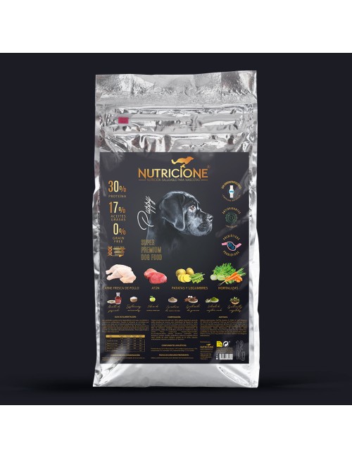 Pienso carne fresca de pollo y atún para perro puppy 12kg