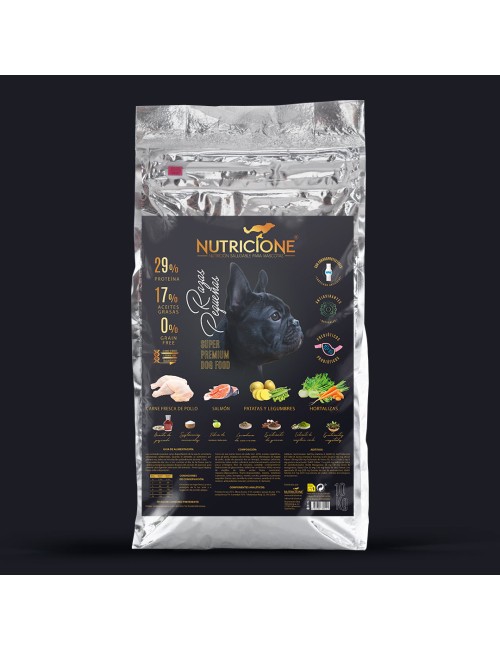 Pienso carne fresca de pollo y salmón para perro razas pequeñas 10kg