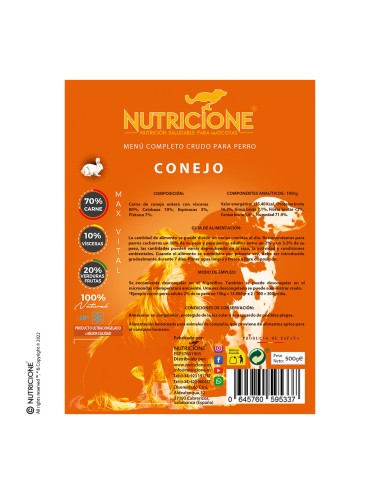 Menú-perro-CONEJO-500g