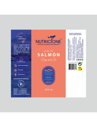 Aceite de salmón con dosificador 250ml.