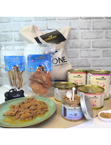 Pack vacaciones saludables (4 Comida húmeda, 2 snacks, 1 suplemento + regalos)