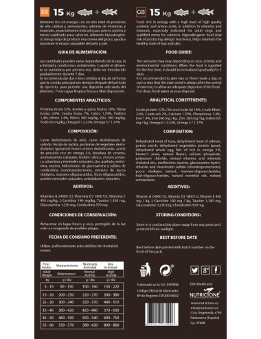 Pienso superpremium sin cereales 15Kg salmón y atún