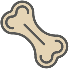 icono snack en forma de hueso