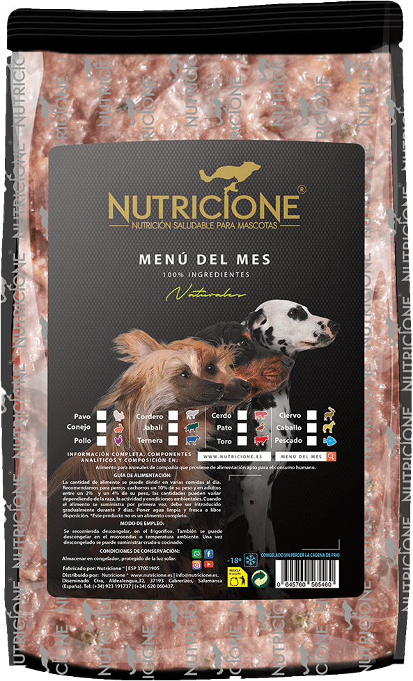 Bolsa de menú barf del mes